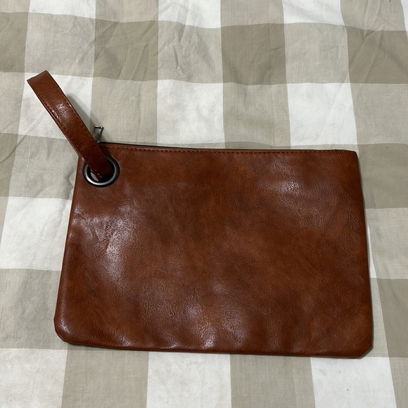 Handbags - BOUTIQUE Large Vegan Leather Wristlet Clutch Purse